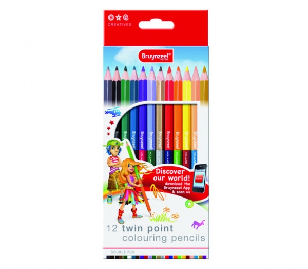 Bruynzeel 12 Twin Point Colouring Pencils 7570K12B