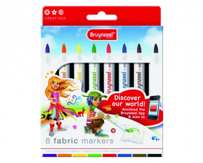 Bruynzeel 8 Fabric Markers 6030K08B